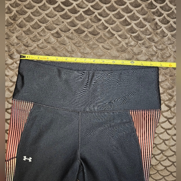 G70. Under Armour HeatGear 6M Panel 7/8 Leggings in Black/Multi - Size 1X - Picture 7 of 11